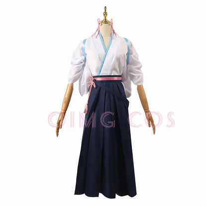 Genshin Impact Kamisato Ayaka Cosplay Kendo uniforme Costume Jacquard Tissu Uniforme Halloween Costumes Frostflake Heron