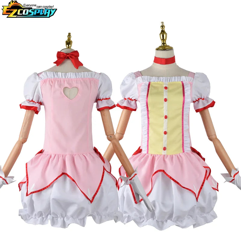 Anime Magical Girl Puella Magi Madoka Magica Akemi Homura Kaname Madoka Cosplay Costume Mahou Shoujo Perruque Costume de combat Robe Jupe