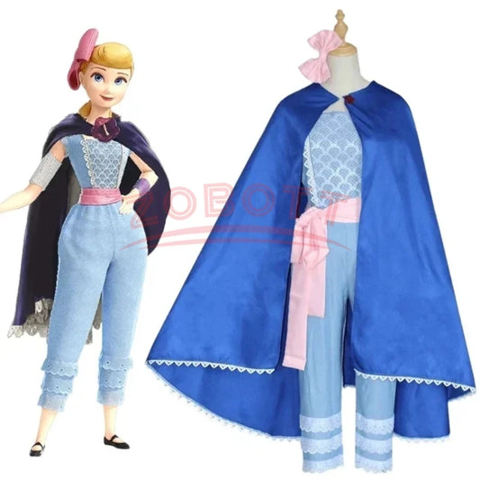 Costumes de Cosplay Toy Story 4 pour femmes, vêtements de Cosplay Disney Little Bo Peep, costume de cape, fête d'Halloween, costumes pour adultes