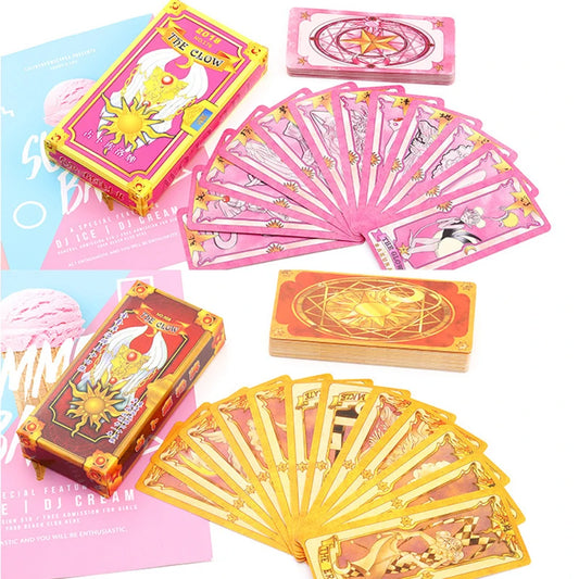 Anime Sakura Clow Karte Cosplay KINOMOTO SAKURA Karte Tarot Halloween Party Kostüme Requisiten Fans Sammeln 59Pcs Große Größe