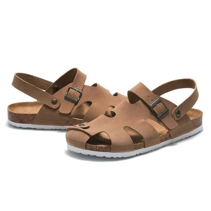 CEVABULE Herren Kork Sandalen Wasser Kiefer Sandalen Zwei Tragen Strand Äußere Scrub Herren Schuhe KWN