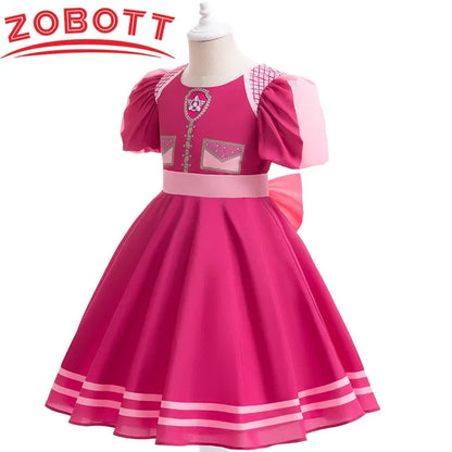 2024 Noël Enfants Dessin Animé Chien Fille Cosplay Costume Halloween Enfants Skye Habiller Scène Performance Fête Princesse Robe