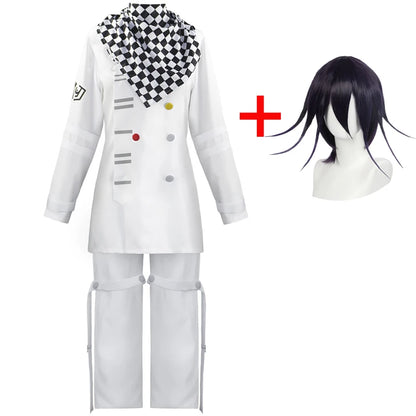 Anime Danganronpa Kokichi Oma Cosplay Kostüm Herren Weiße Langarmhose Halloween Karneval Lustiges Kostüm