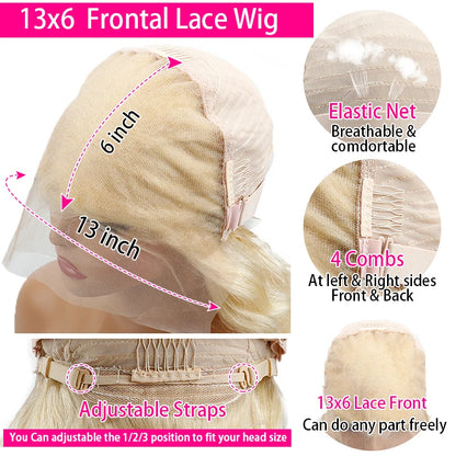 613 13x4 13x6 HD Transparent Lace Front Blonde Kurze Bob Lockige Perücken Vorgezupft Brasilianische Menschliche Haarperücken 200% Dichte Für Frauen