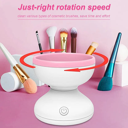 NEW 1PCS Electric Makeup Brush Women Cleaner Automatic Silicone Washing Spinner Makeup Products USB Cleaning Tools & Accessories