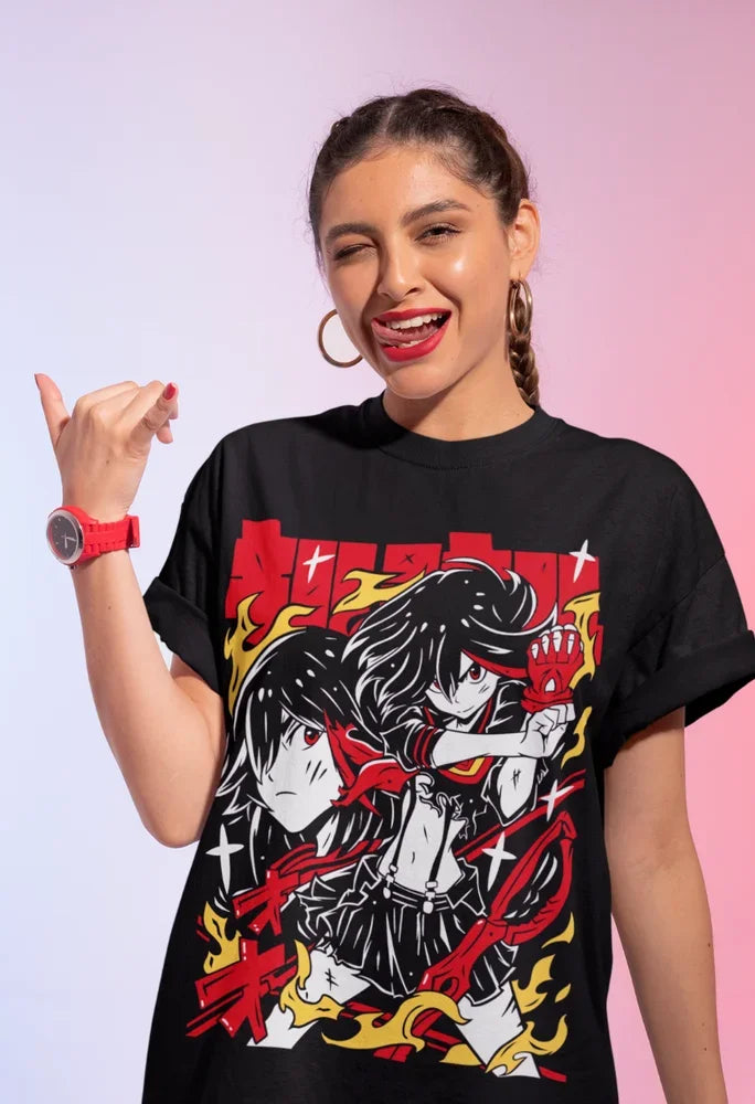 Kill La Kill Ryuko T-Shirt Mädchen Anime Ryuko Matoi Senketsu Shirt Soft Tee