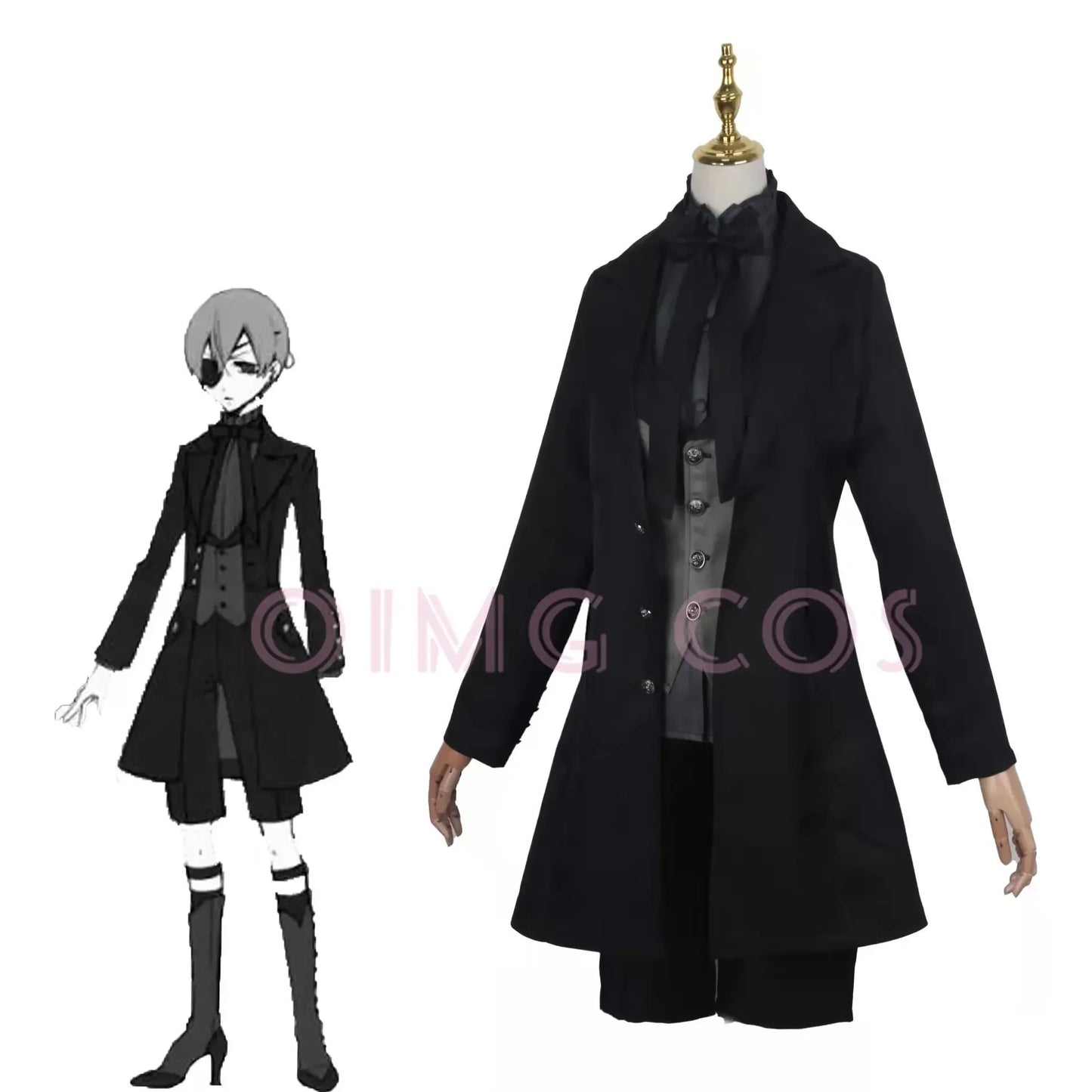 Black Butler Ciel Phantomhive Cosplay Kostüm Japanische Anime Karneval Party Teufel Uniform