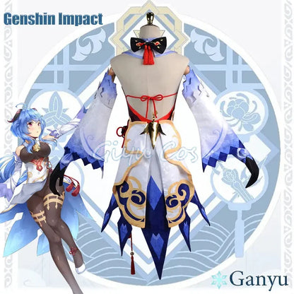 Costume de Cosplay Ganyu Genshin Impact Uniforme de Carnaval Adulte Anime Costumes de Fête d'Halloween Jeu pour Femmes