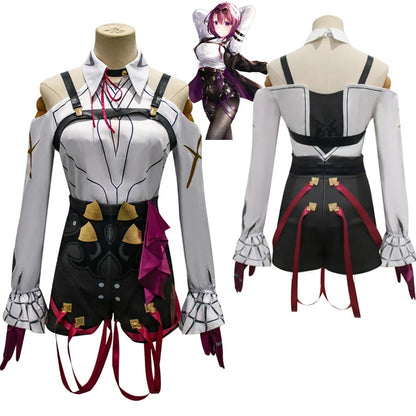 Costume de Cosplay Honkai Star Rail Costume de Cosplay Honkai Kafka Costume de fête Helloween avec perruque Tenue Kafka Uniforme