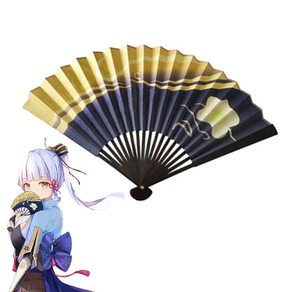 Genshin Impact Kamisato Ayaka Cosplay Props Princesse Aigrette Cosplay Fan Longueur 28cm Largeur dépliée 47cm Anime Papier Pliant Fan