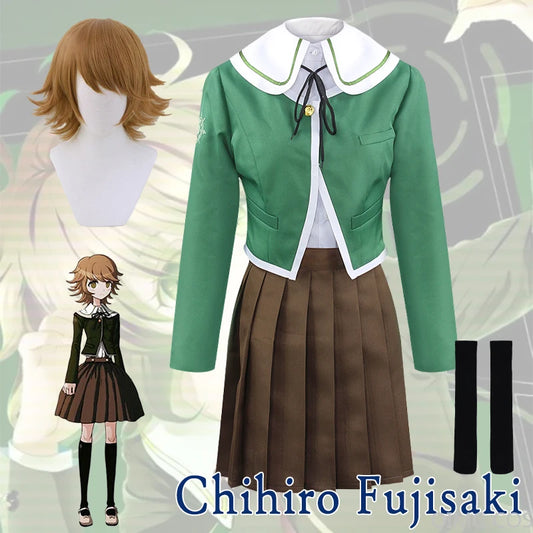 Chihiro Fujisaki Cosplay Kostüm Anime Super Danganronpa Uniform für Frau Halloween