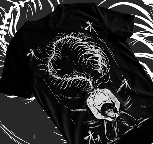 T-shirt Eren Yeager Shingeki No Kyojin Attack on Titan T-shirt noir doux