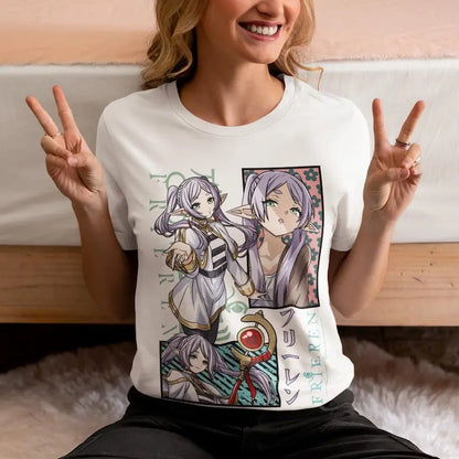 Epic Mage Adventure Unisex T-Shirt, Verzauberte Manga-Grafik, trendige Anime-Bekleidung