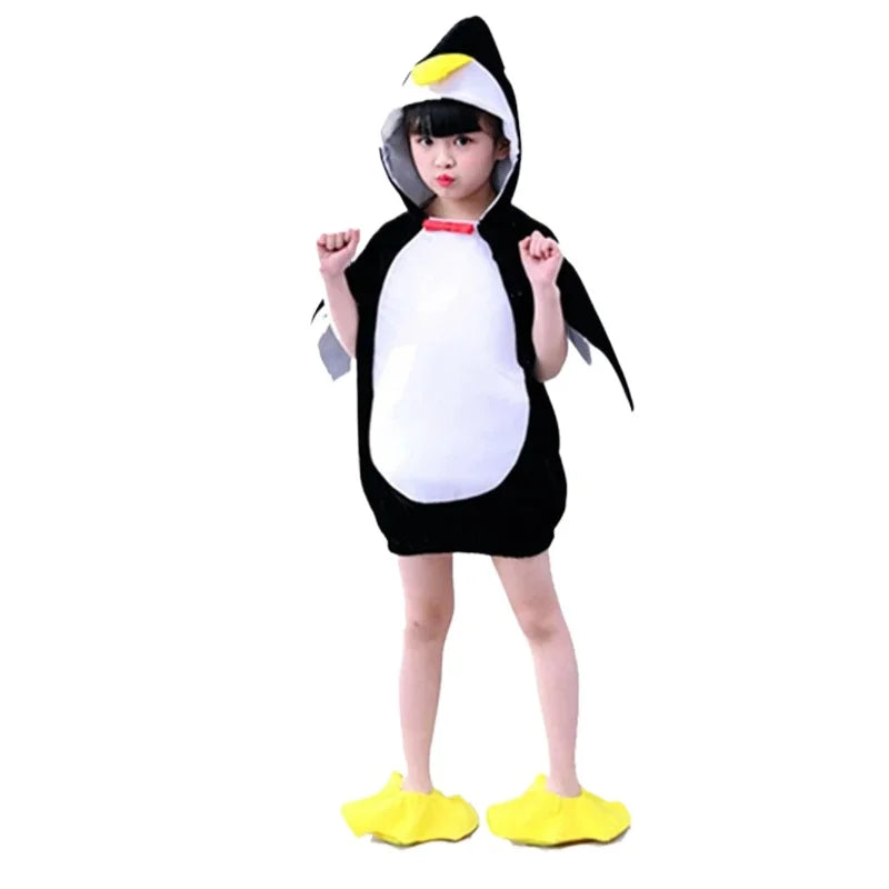 Madagascar Penguin Halloween Costume For Baby Infant Boy Girl Outfit Fancy Dress Animal Cosplay Clothing For Birthday Party