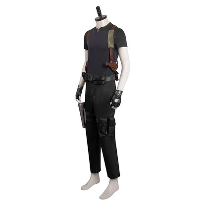 Biohazard Resident 4 Leon S. Kennedy Evil Cosplay-Kostüm, Hemd, Oberteil und Hose, Herrenkleidung, Outfits, Halloween, Karnevalsanzug für Männer