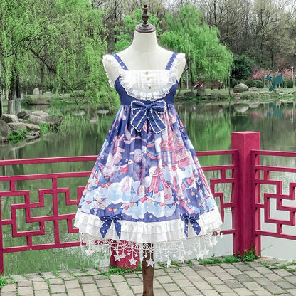 Petticoat Lolita Daily Adjustable Star Fishbone Petticoat Summer Dream Weaving Garden Lolita Violence Flower Petticoat