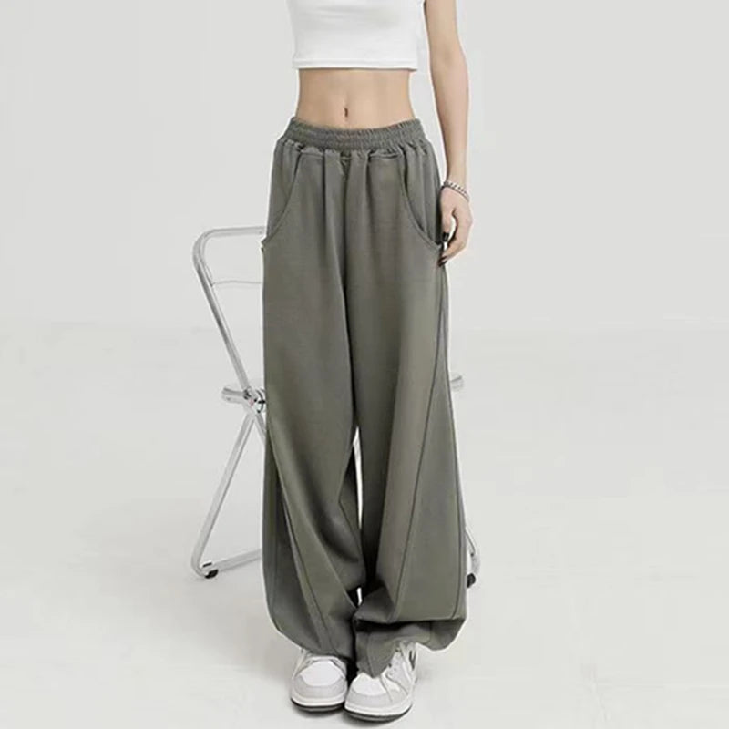 Loose Wide Leg Pants Women Baggy Y2k Korean Fashion Sweatpants High Waist Streetwear Trousers Vintage Casual Straight Joggers