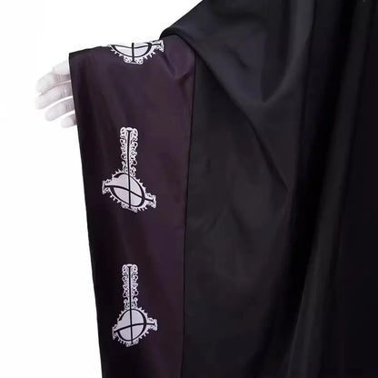 Costume de Cosplay Cape Papa Emeritus Médiéval Anime Cape Noire Moyen Âge Avec Chapeau Ensemble Complet Pour Costume De Fête D'Halloween Pour Adulte