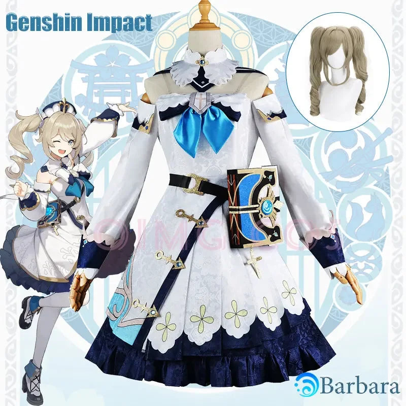 Barbara Cosplay Genshin Impact Kostüm Erwachsene Karneval Uniform Anime Halloween Party Kostüme Maskerade Frauen Spiel