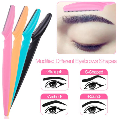 Lot de 3/4/10 tondeuses à sourcils pour le visage, rasoir portable pour épilation des sourcils, sécurité, outils de maquillage pour femmes