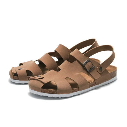 CEVABULE Herren Kork Sandalen Wasser Kiefer Sandalen Zwei Tragen Strand Äußere Scrub Herren Schuhe KWN