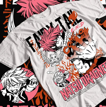 Fairy Tail T-Shirt Grau Fullbuster Natsu Dragneel Mädchen Anime Geschenk Shirt Alle Größen