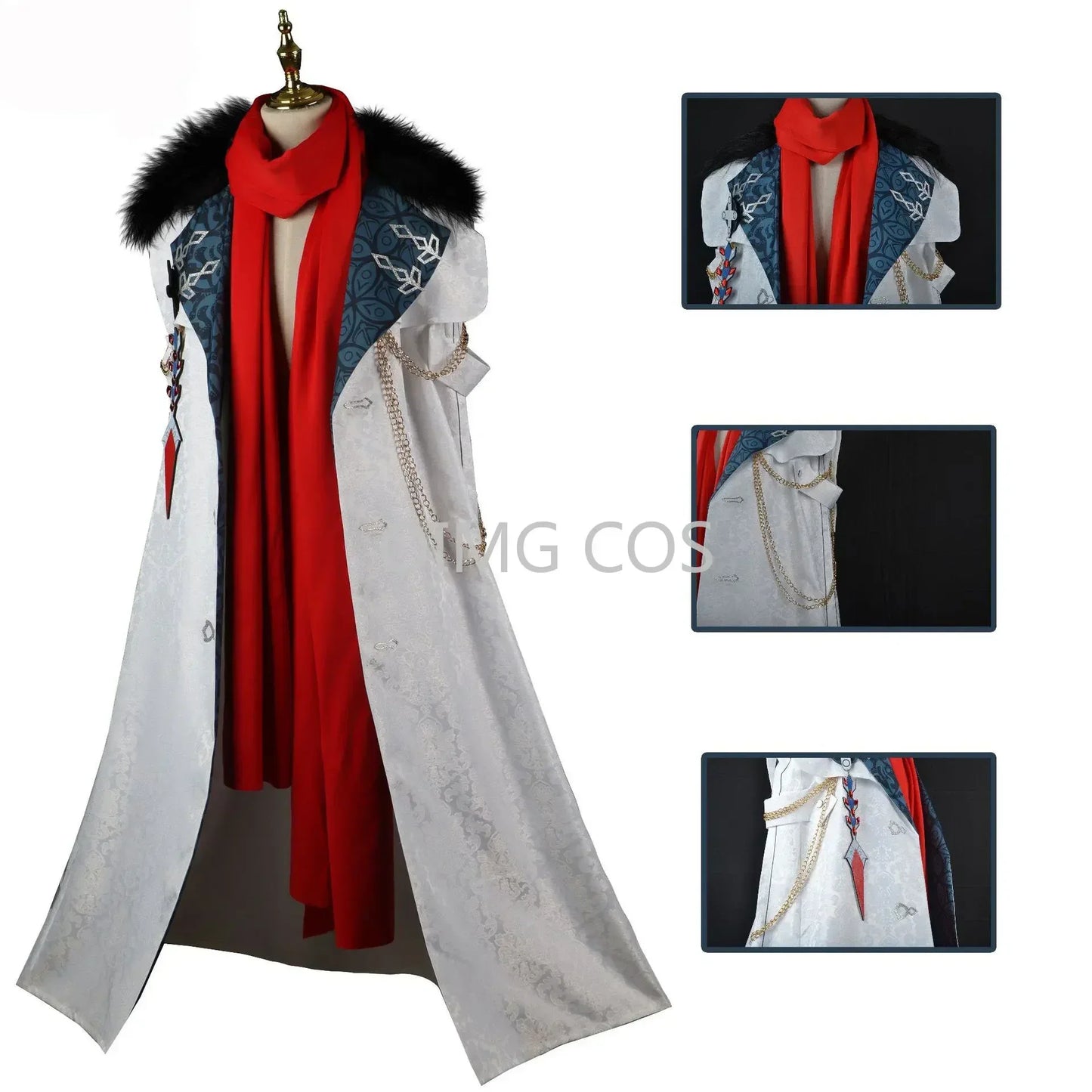 Genshin Impact Tartaglia Cosplay Costume Uniform Wig Anime Halloween Costumes Game Fatui Harbinger New Skin Cloak