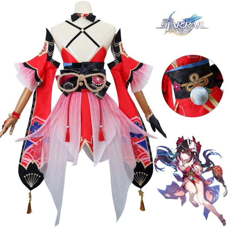 Honkai Star Rail Sparkle Cosplay Costume Ensemble Complet Masque Perruque Femmes Jeu de Rôle Tenue Halloween Carnaval Robe pour Honkai Star Rail