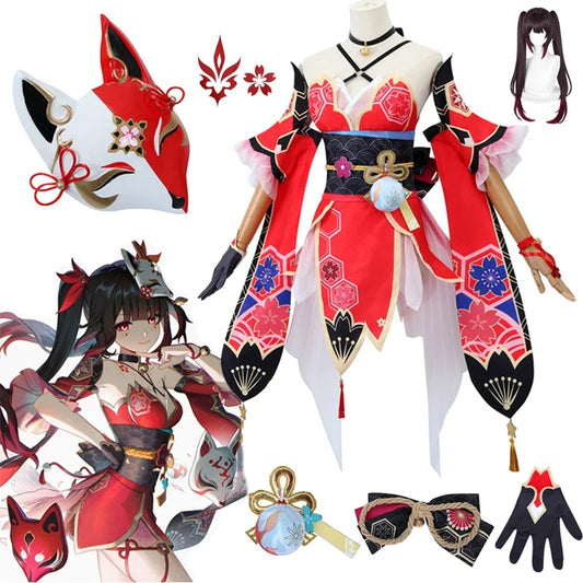 Honkai Star Rail Sparkle Cosplay Costume Ensemble Complet Masque Perruque Femmes Jeu de Rôle Tenue Halloween Carnaval Robe pour Honkai Star Rail