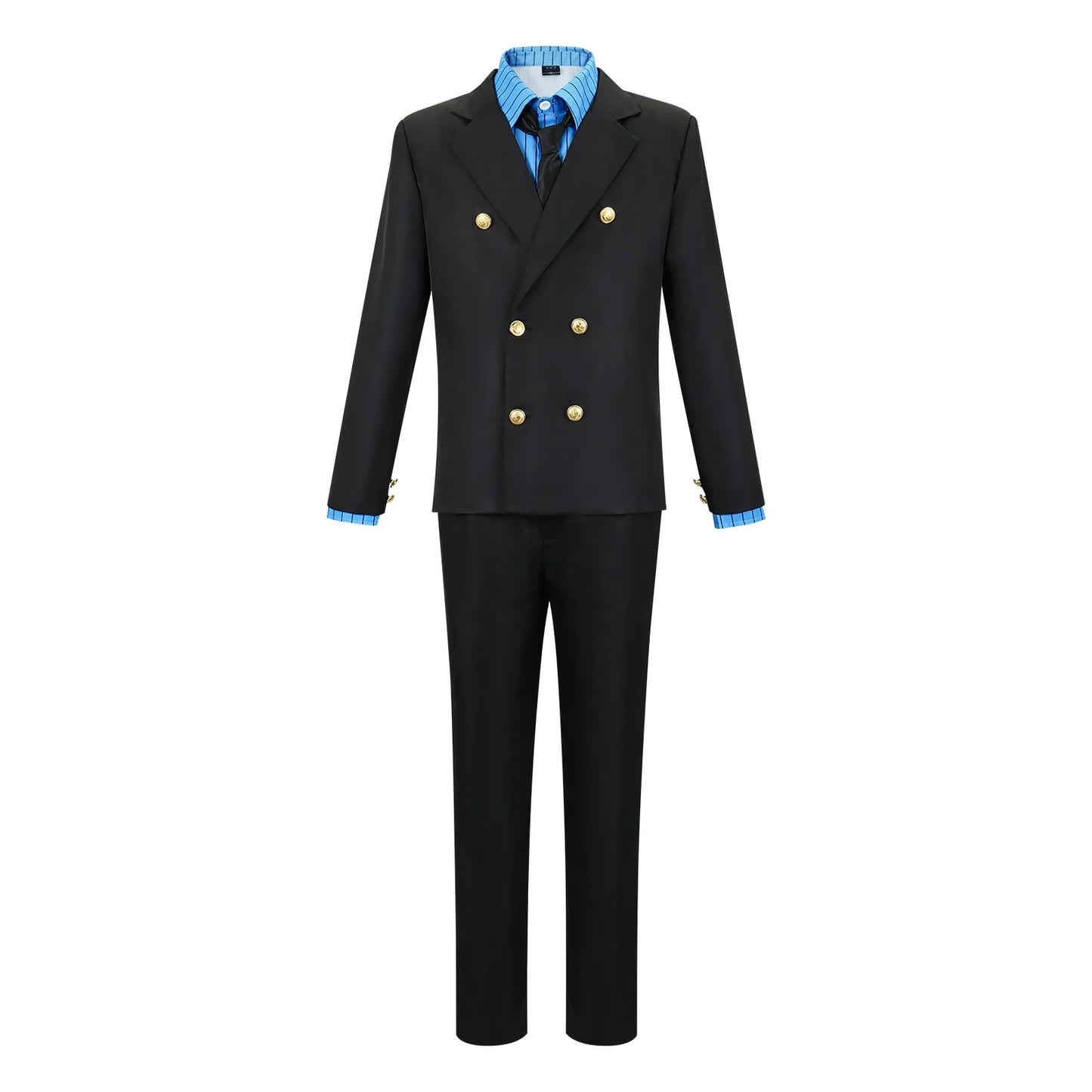 Costume de Cosplay Sanji Anime Vinsmoke pour homme et femme, ensemble de 4 pièces, haut + pantalon + manteau + nœud papillon, jaune, pour Halloween et Noël, 2 ans