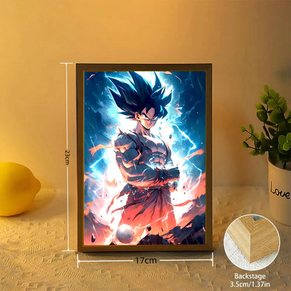 Anime Figur Dragon Ball Licht Malerei Foto Rahmen Goku Vegeta Led Nachtlicht Geburtstag Schlafzimmer Dekor Originelle Geschenke Mond Lampe