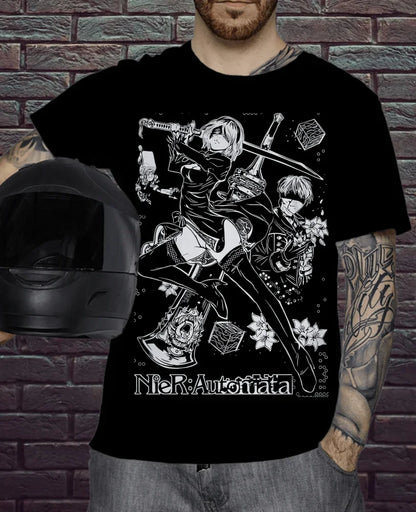 Nier Automata 2B YoRHa New Unisex Shirt,Girl,Cyber Punk  graphic tee