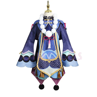 Genshin Impact Qiqi Cosplay Costume Uniforme Perruque Anime Halloween Costumes pour Fille Jeu