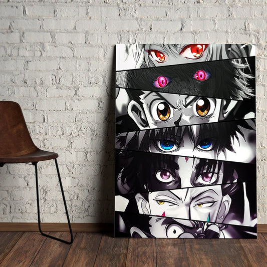 1pc Anime Eye Art Print Poster Abstrait Toile Peinture Intérieure Gamer Enfants Chambre Décorative Mur Photo Moderne Salon