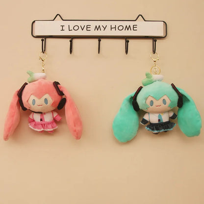 Porte-clés en peluche Hatsune Miku 15 cm Collection d'anime Miku mignon Jouets périphériques Sac Pendentif Décoration Jouets Cadeau pour petite amie