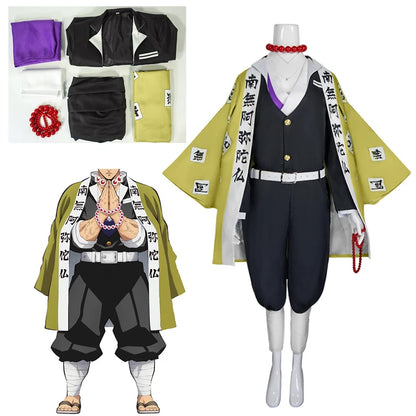 Anime Himejima Gyomei Kostüm mit Armband, Herrenhemd, Hose, Umhang, Gürtel, Robe, japanische Outfits, Halloween-Anzug, Mann, Frau, Uniform