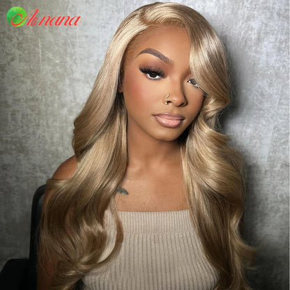 Aschblond gefärbte 13x4 13x6 Lace Frontal Perücke Body Wave Echthaar Perücken für Frauen 180% Dichte Vorgezupft 5x5 Lace Closure Perücke