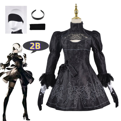 Nier Automata Cosplay Costume Yorha 2B sexy Outfit Games Suit Women Role Play Costumes Girls Halloween Party Fancy Dress