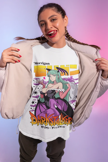 Morrigan Aensland T-shir Darkstalkers Shirt Girl Anime Waifu Gift Shirt All Size