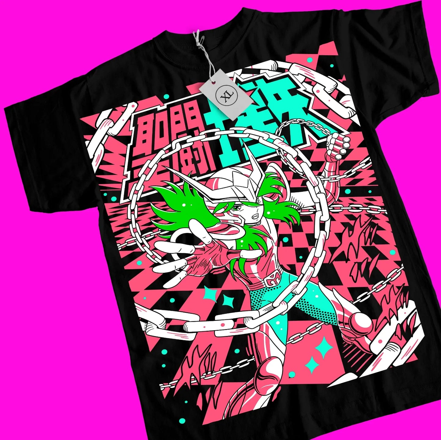 Andromeda Shun T-Shirt Anime Alle Größen Saint Seiya, Ikki, Sienna, Nero, Cosmo