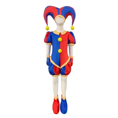 Pomni Digital Circus Jumpsuit Theater Kids Gifts Party Carnival Cosplay Hat Suits Clothing Vestido Christmas Cartoon Costume