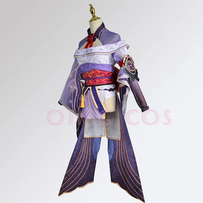 Genshin Impact Raiden Shogun Cosplay Kostüm Jacquard Stoff Uniform Perücke Anime Chinesischen Stil Halloween Kostüme für Frauen Spiel