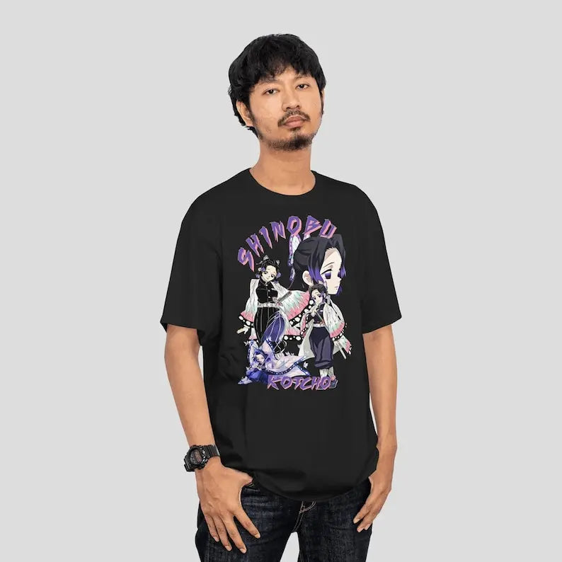 T-shirt unisexe Demon Slayer Vintage Special Graphic Anime Tee, Manga Shirt, Japon