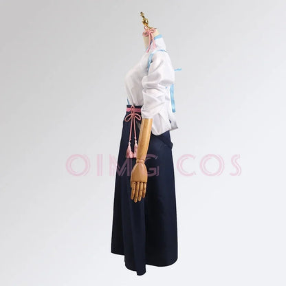 Genshin Impact Kamisato Ayaka Cosplay Kendo uniforme Costume Jacquard Tissu Uniforme Halloween Costumes Frostflake Heron