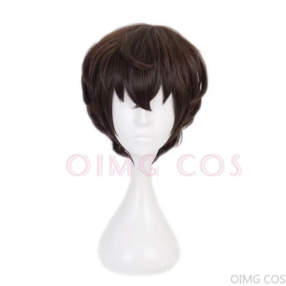 Dazai Osamu Cosplay-Kostüm Bungo Stray Dogs Mann und Frau Trenchcoat Schwarze Uniformanzüge Unisex Perückenzubehör