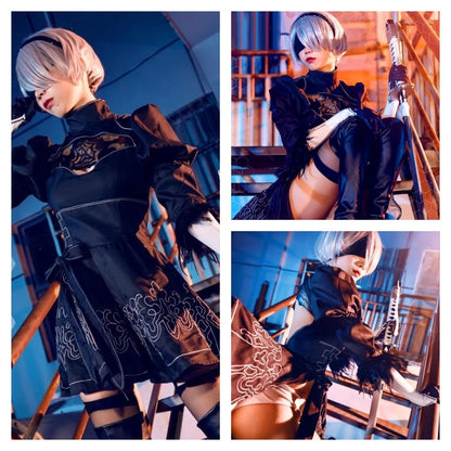 Nier Automata Cosplay Costume Yorha 2B sexy Outfit Games Suit Women Role Play Costumes Girls Halloween Party Fancy Dress