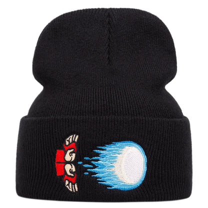 Luxury Hiphop Anime Knitted Hat Beanie for Men Women Cotton Winter Hats Warm Outdoors Skiing Cap Bonnet Scrub Streetwear Gorras