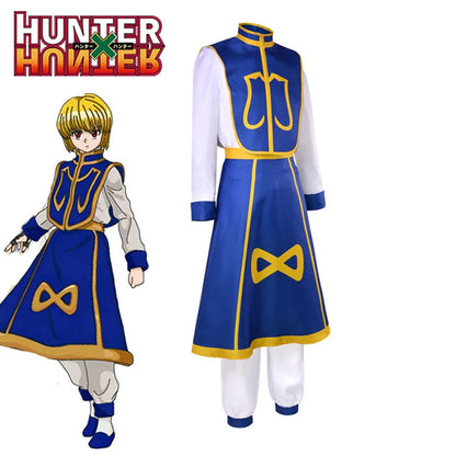 Anime Manga Hunter x Hunter Kurapika Cosplay Kostüm Perücke Finger Ringe Kette Ohrringe Anime Uniformen Halloween Party Outfits