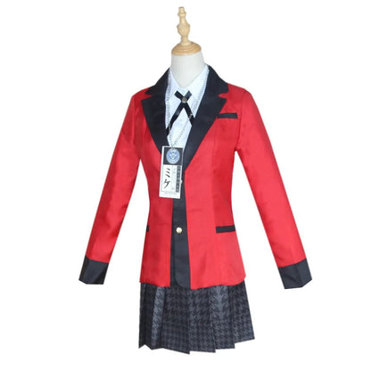 Anime Kakegurui Jabami Yumeko Cosplay Kostüm Halloween Sayaka Compulsive Gambler Japanische Schulmädchen JK Uniform Halloween Cos