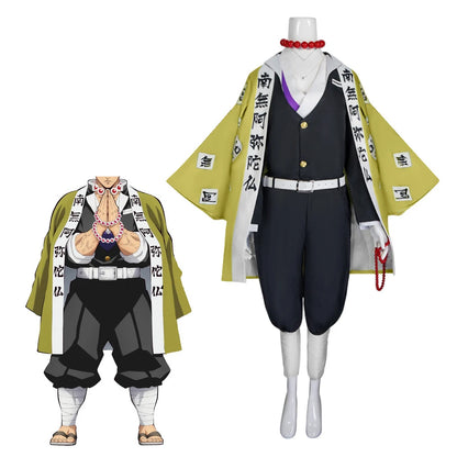 Anime Himejima Gyomei Kostüm mit Armband, Herrenhemd, Hose, Umhang, Gürtel, Robe, japanische Outfits, Halloween-Anzug, Mann, Frau, Uniform